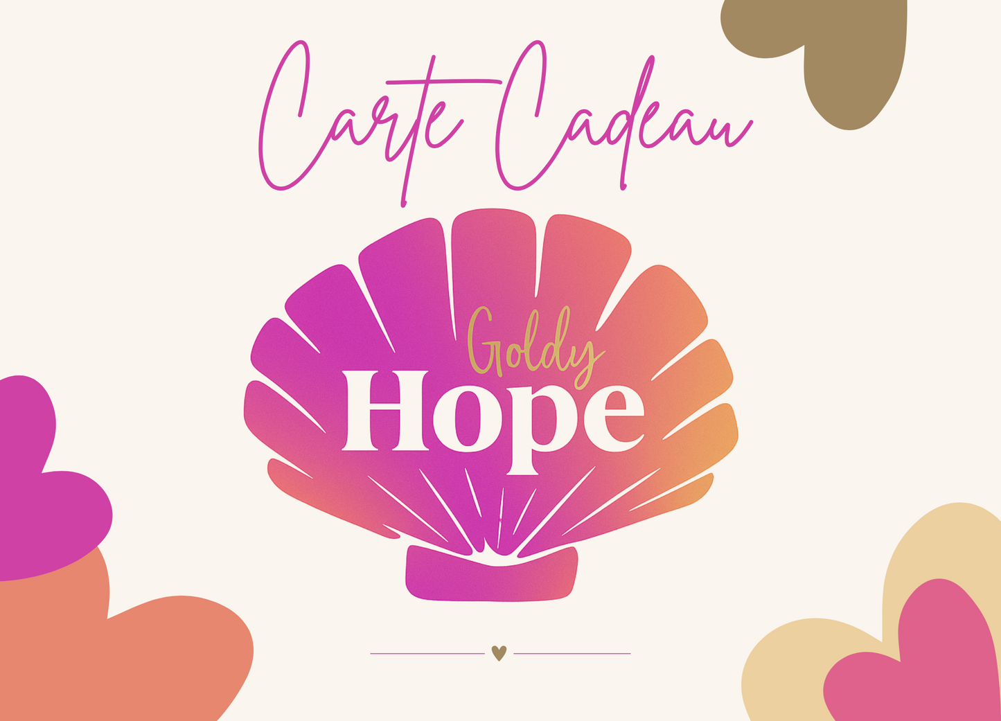 Carte cadeau Goldyhope