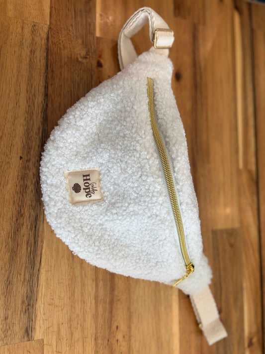 Sac Banane Ma Goldy Junior Bouclette Blanc